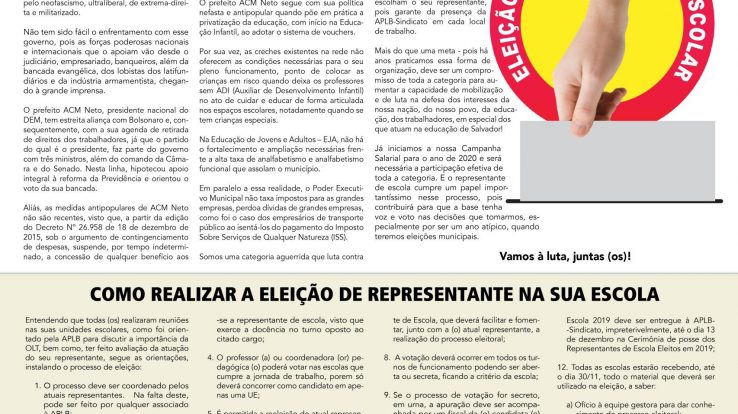 Boletim Eleição Representante de Escola 2019