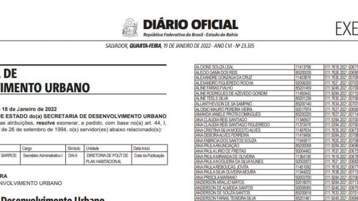 Publicados pedidos de remoções no Diário Oficial – veja!