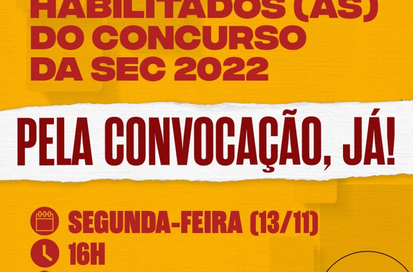  PELA CONVOCAÇÃO, JÁ! APLB promove reunião virtual com habilitados (as) do concurso da SEC de 2022