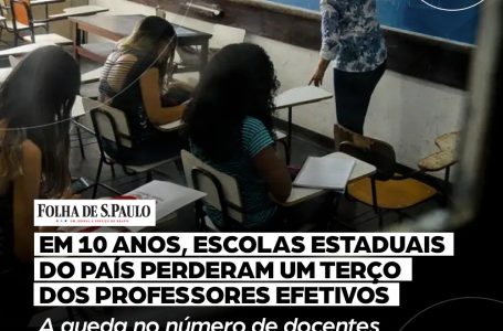 APLB DEFENDE CONCURSO PÚBLICO – Em 10 anos, escolas estaduais do país perderam um terço dos professores efetivos