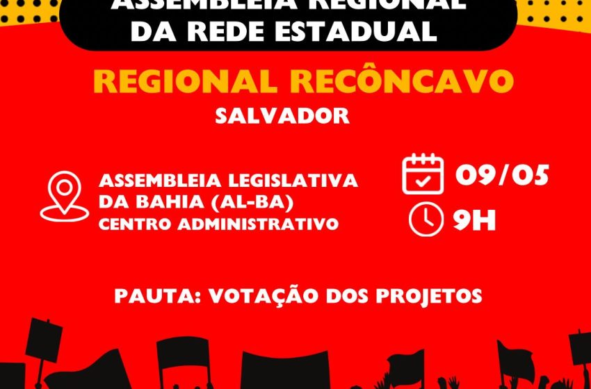  APLB convoca para assembleias regionais da rede estadual