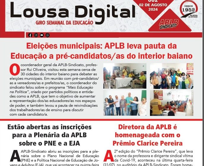  BOLETIM LOUSA DIGITAL – GIRO SEMANAL DA EDUCAÇÃO Nº 002/2024