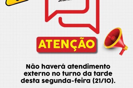 Expediente na segunda (21/10), será encerrado ao meio-dia